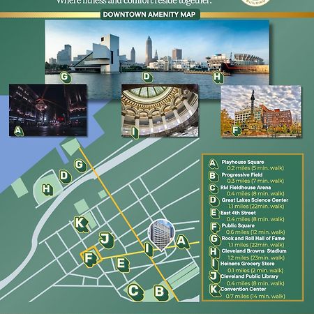 Апартаменти Heart Of Dt - Pool & Steam At Playhouse Square 315 Клівленд Екстер'єр фото